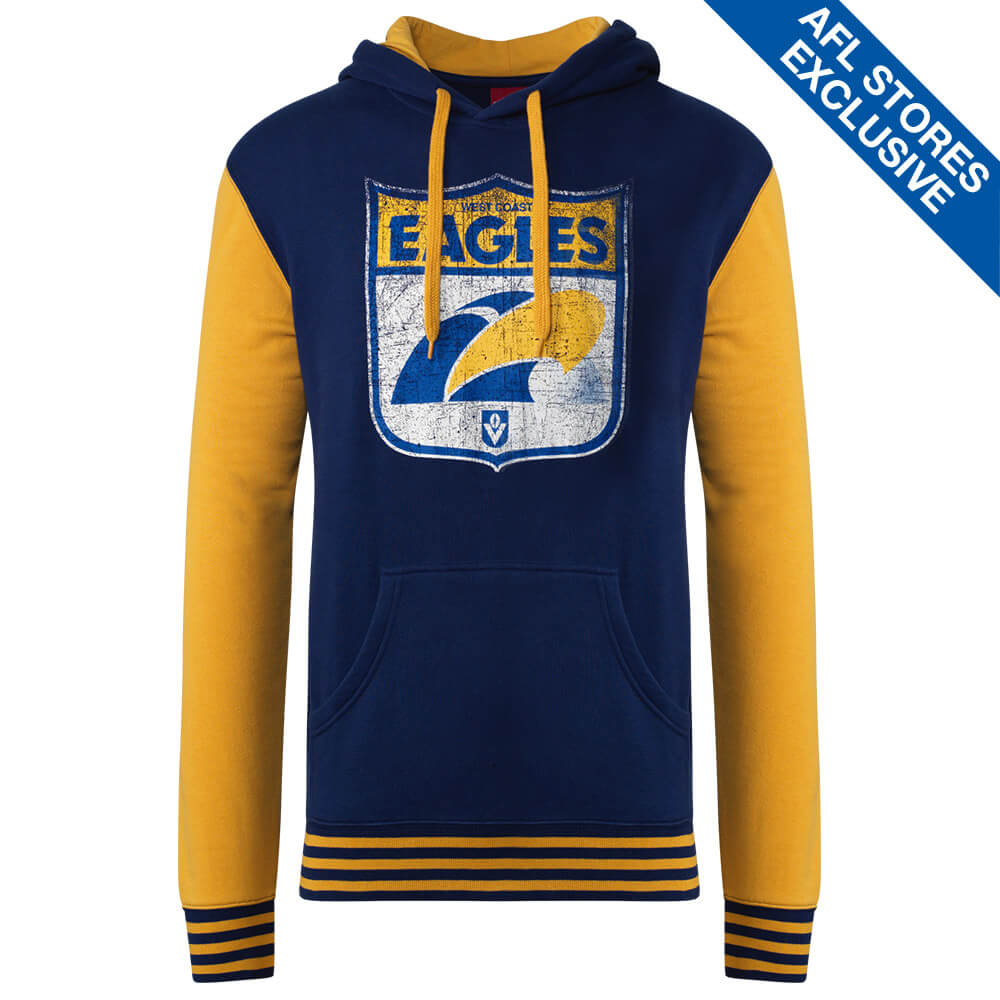 West Coast Eagles AFL Distressed 90's Retro Logo T Shirt Sizes S-3XL!