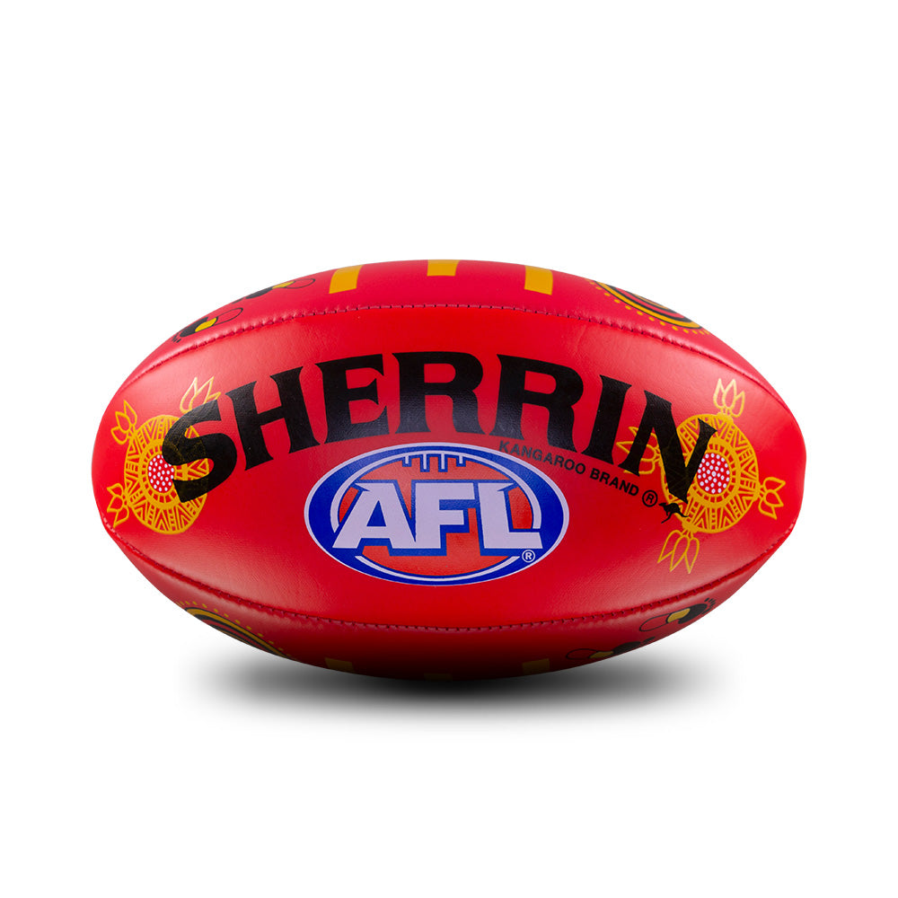 Sherrin AFL Indigenous Super Soft Touch Football - Red - Size 3 – The ...