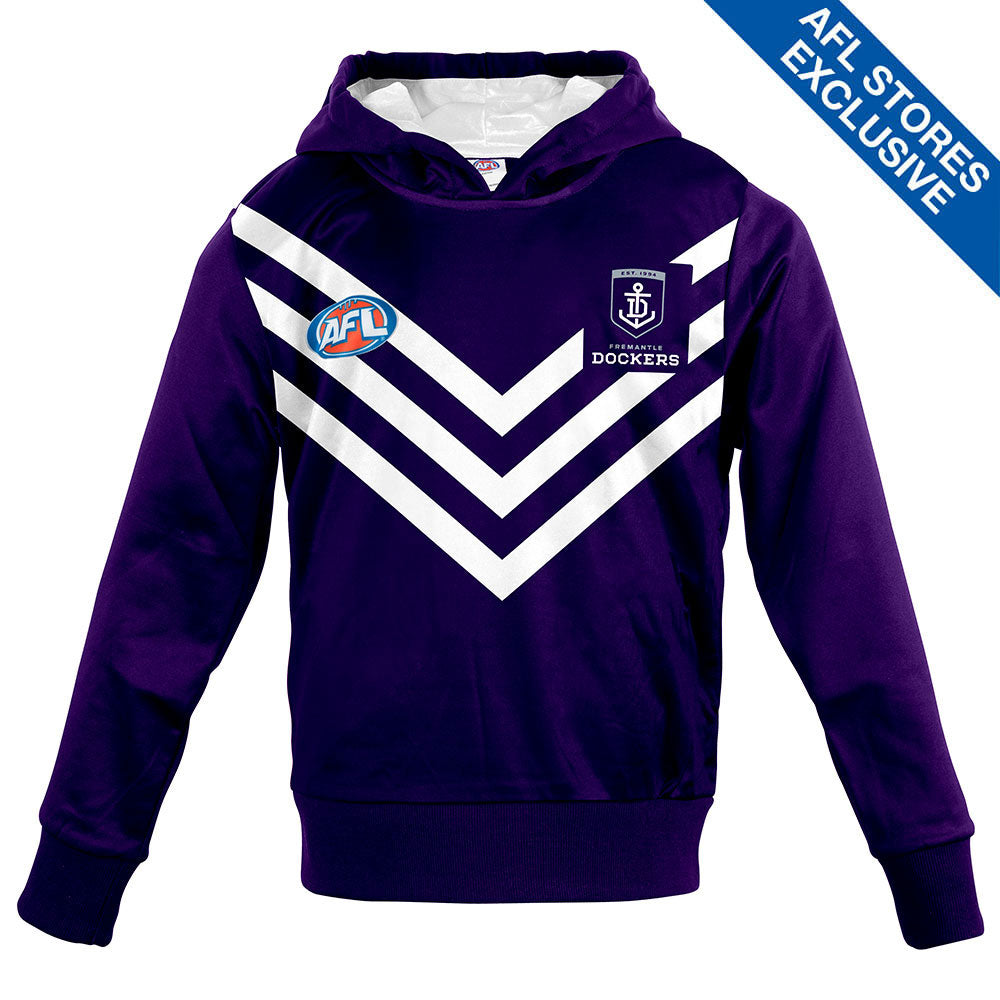 Fremantle Dockers Youth Long-Sleeved Guernsey Hoody – The AFL Store