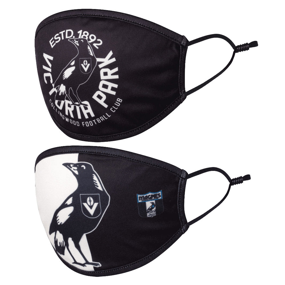 Collingwood Set Of 2 Face Masks – The AFL Store