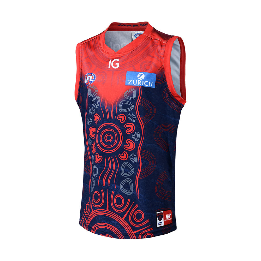 Melbourne Demons 2023 Authentic Youth Indigenous Home Guernsey – The ...